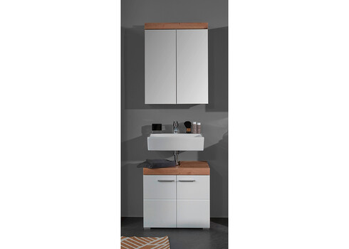 Vannitoamööbli komplekt AMANDA valge kõrgläige / tamm