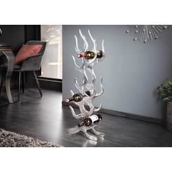 Veiniriiul FLAMES hõbedane, 25x15xH95 cm