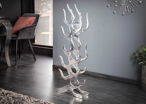 Veiniriiul FLAMES hõbedane, 25x15xH95 cm