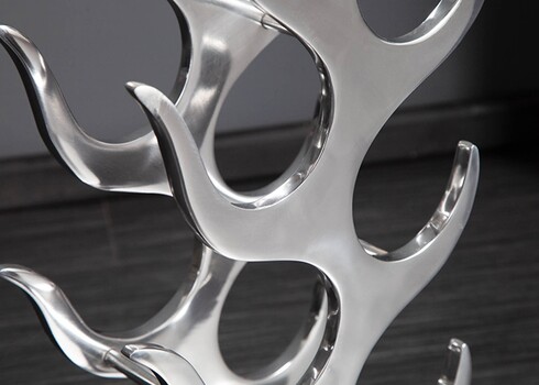 Veiniriiul FLAMES hõbedane, 25x15xH95 cm