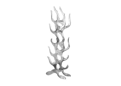 Veiniriiul FLAMES hõbedane, 25x15xH95 cm