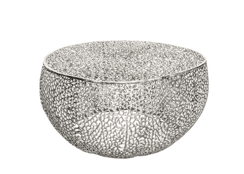 Diivanilaud LEAF hõbe, 80x80xH40 cm