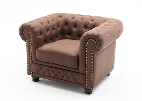 Tugitool CHESTERFIELD antiikpruun, 105x87xH72 cm