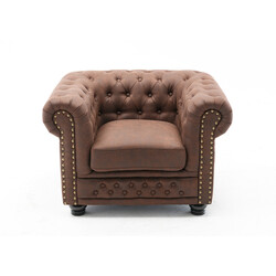 Tugitool CHESTERFIELD antiikpruun, 105x87xH72 cm