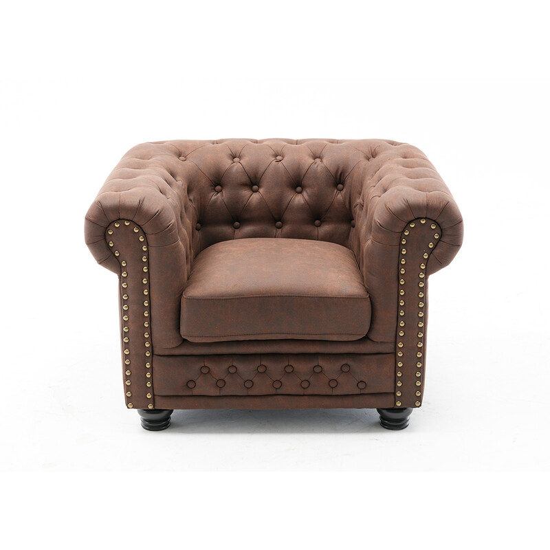 Tugitool CHESTERFIELD antiikpruun, 105x87xH72 cm