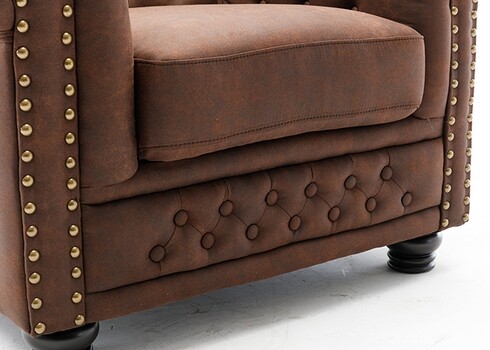 Tugitool CHESTERFIELD antiikpruun, 105x87xH72 cm