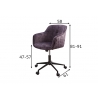 Kontoritool EUPHORIA tumehall, 58x61xH81-91 cm
