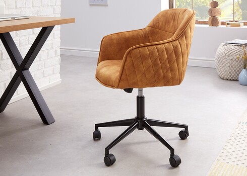 Kontoritool EUPHORIA sinepikollane, 58x61xH81-91 cm