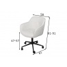 Kontoritool EUPHORIA valge, 58x61xH81-91 cm