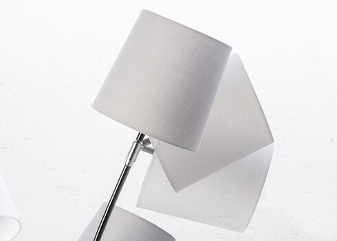 Põrandavalgusti LEVELS must / hall, 50x50xH176 cm, E14