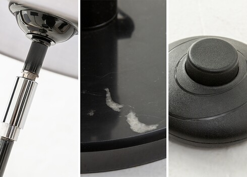 Põrandavalgusti LEVELS must / hall, 50x50xH176 cm, E14