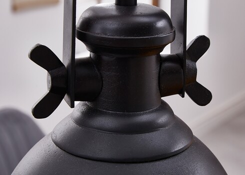 Rippvalgusti INDUSTRIAL must, D29xH45 cm