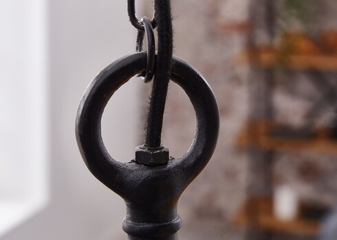 Rippvalgusti INDUSTRIAL must, D29xH45 cm