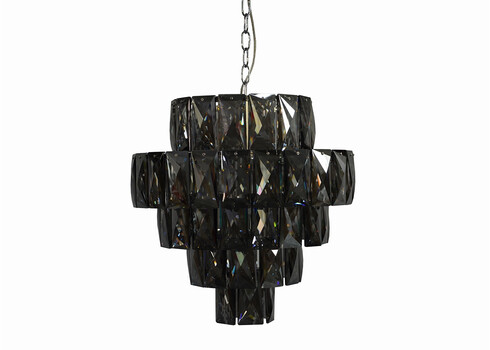 Rippvalgusti CRYSTAL tumehall, D50xH51 cm