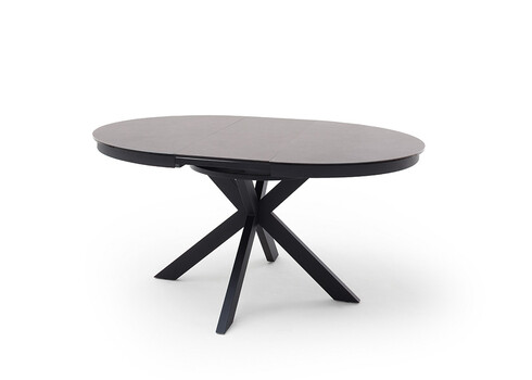 Pikendatav söögilaud WINNIPEG antratsiit / must, 120(160)x120xH76 cm