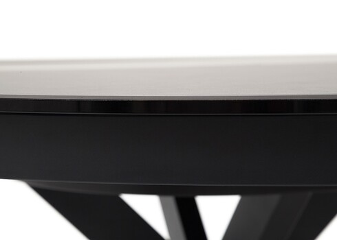 Pikendatav söögilaud WINNIPEG antratsiit / must, 120(160)x120xH76 cm