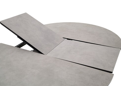 Pikendatav söögilaud WINNIPEG antratsiit / must, 120(160)x120xH76 cm