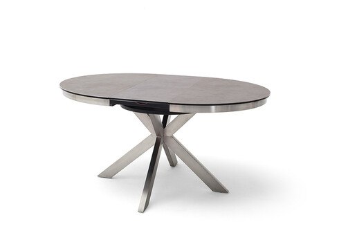 Pikendatav söögilaud WINNIPEG antratsiit / roostevaba teras, 120(160)x120xH76 cm