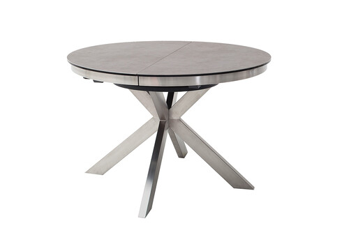 Pikendatav söögilaud WINNIPEG antratsiit / roostevaba teras, 120(160)x120xH76 cm