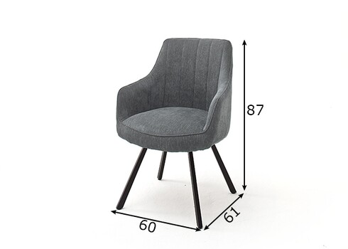 Tool SASSELLO pruun, 60x61xH87 cm