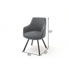Tool SASSELLO pruun, 60x61xH87 cm
