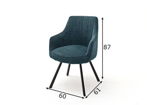 Tool SASSELLO sinine, 60x61xH87 cm