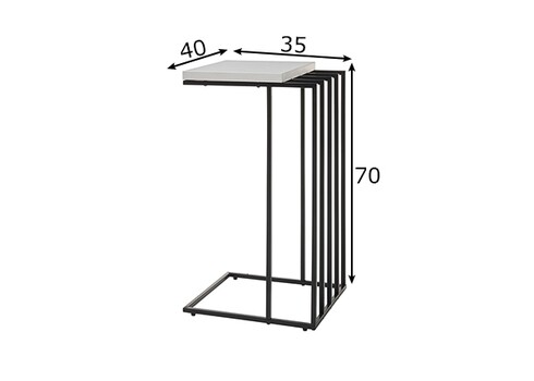 Abilaud JUBA valge, 40x35xH70 cm