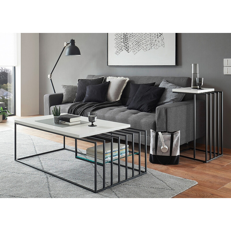 Diivanilaud JUBA valge, 120x60xH40 cm