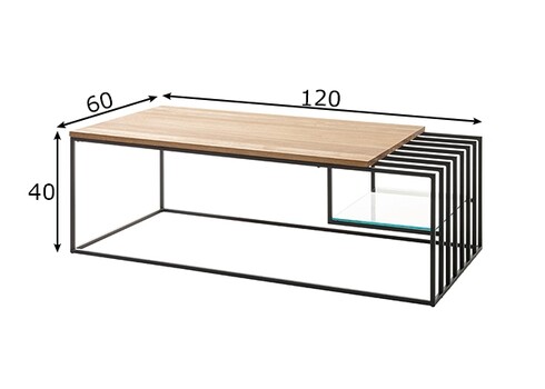 Diivanilaud JUBA tamm, 120x60xH40 cm