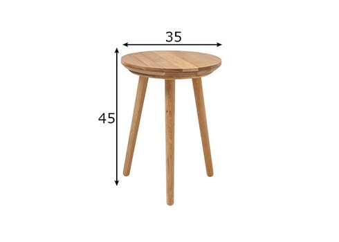 Taburet AGRA metsik tamm, D35xH45 cm