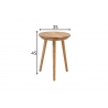 Taburet AGRA metsik tamm, D35xH45 cm