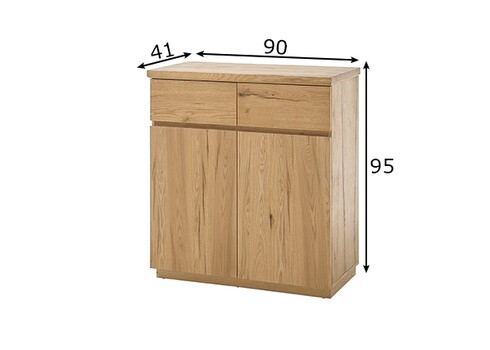 Kummut YORKSHIRE tamm, 90x41xH95 cm