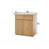 Kummut YORKSHIRE tamm, 90x41xH95 cm