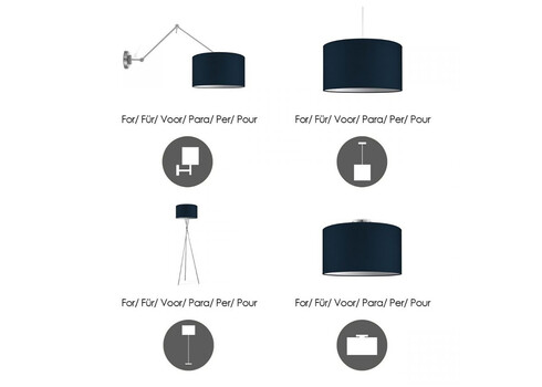 Lambivari BLING tumesinine, D40xH22 cm