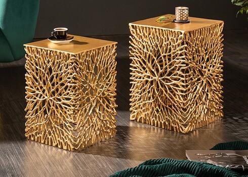 Abilaudade komplekt LEAF kuldne