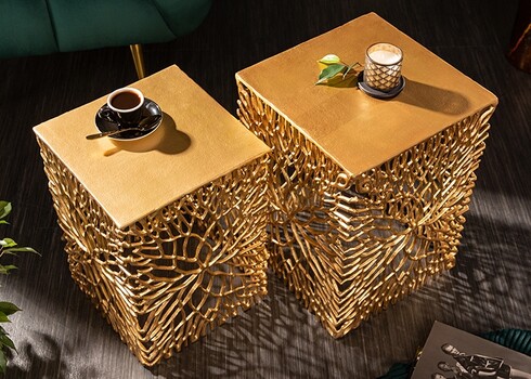 Abilaudade komplekt LEAF kuldne