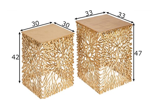Abilaudade komplekt LEAF kuldne