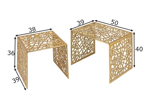 Diivanilaudade komplekt ABSTRACT kuldne
