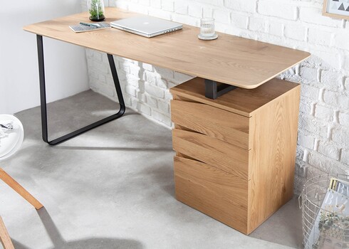 Kirjutuslaud STUDIO tamm / must, 160x49xH77 cm
