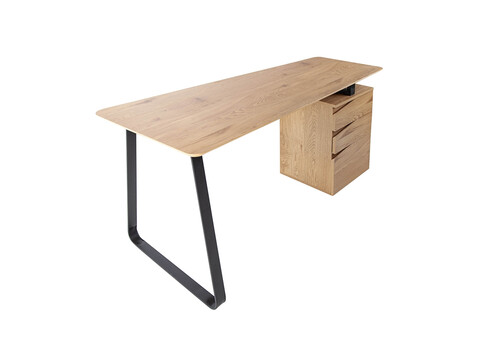 Kirjutuslaud STUDIO tamm / must, 160x49xH77 cm