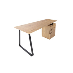 Kirjutuslaud STUDIO tamm / must, 160x49xH77 cm