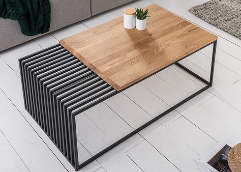 Diivanilaud ARCHITECTURE tamm / must, 100x55xH40 cm