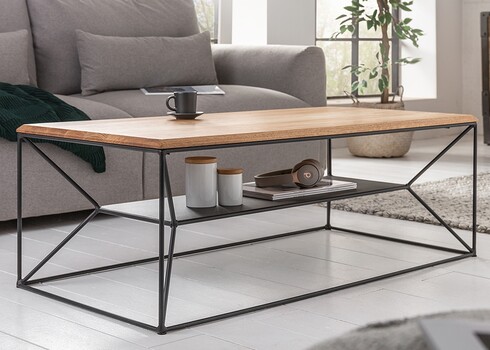 Diivanilaud ARCHITECTURE tamm / must, 110x55xH40 cm