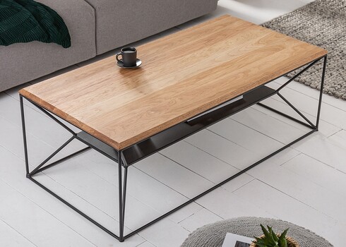 Diivanilaud ARCHITECTURE tamm / must, 110x55xH40 cm