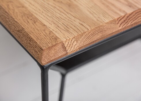 Diivanilaud ARCHITECTURE tamm / must, 110x55xH40 cm