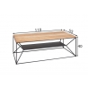 Diivanilaud ARCHITECTURE tamm / must, 110x55xH40 cm