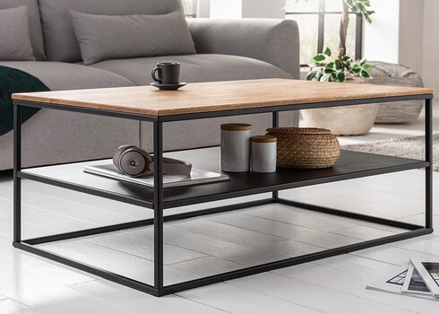 Diivanilaud APARTMENT tamm / must, 95x55xH40 cm