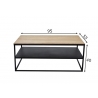 Diivanilaud APARTMENT tamm / must, 95x55xH40 cm