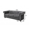 Diivan CHESTERFIELD hall, 200x85xH73 cm