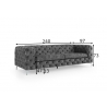 Diivan MODERN BAROQUE tumehall, 240x97xH73 cm